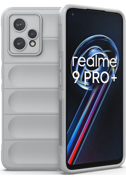 Realme 9 Pro+ İçin Kaymaz Silikon Telefon Kılıfı - Gri (Yurt Dışından)