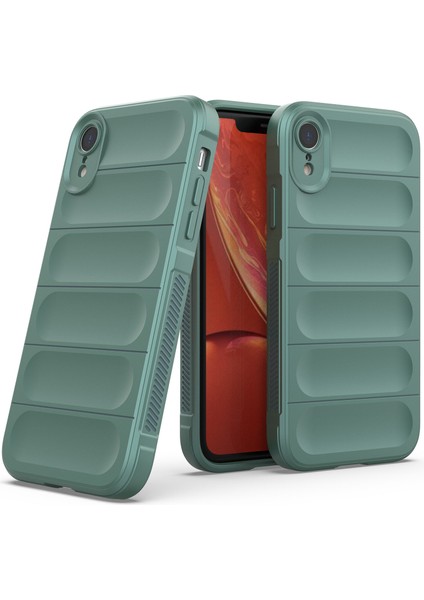 iPhone XR İçin Kaymaz Silikon Telefon Kılıfı - Yeşil (Yurt Dışından)