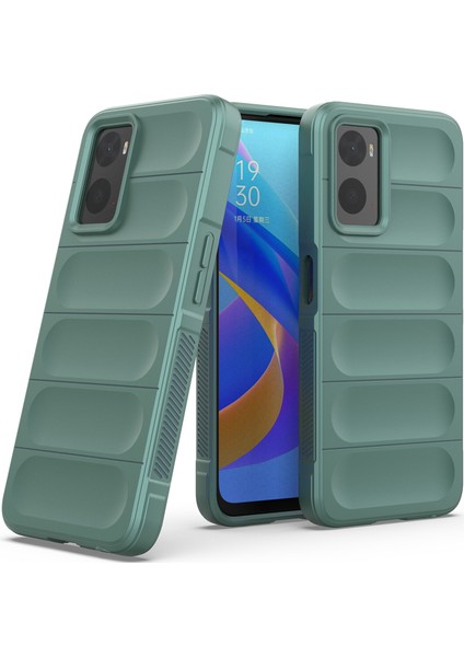A36 4G / A76 4G / Realme 9i İçin Kaymaz Silikon Telefon Kılıfı - Yeşil (Yurt Dışından)