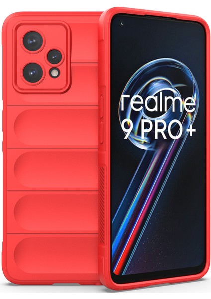 Realme 9 Pro+ İçin Kaymaz Silikon Telefon Kılıfı - Kırmızı (Yurt Dışından) fiyatları