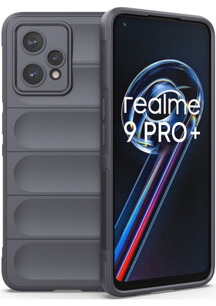Realme 9 Pro+ İçin Kaymaz Silikon Telefon Kılıfı - Koyu Gri (Yurt Dışından)
