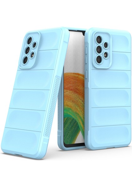 Galaxy A33 5G İçin Kaymaz Silikon Telefon Kılıfı - Mavi (Yurt Dışından) fiyatları