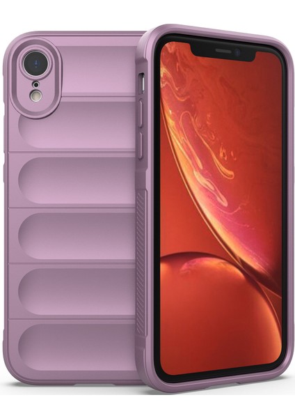 iPhone XR İçin Kaymaz Silikon Telefon Kılıfı - Mor (Yurt Dışından)