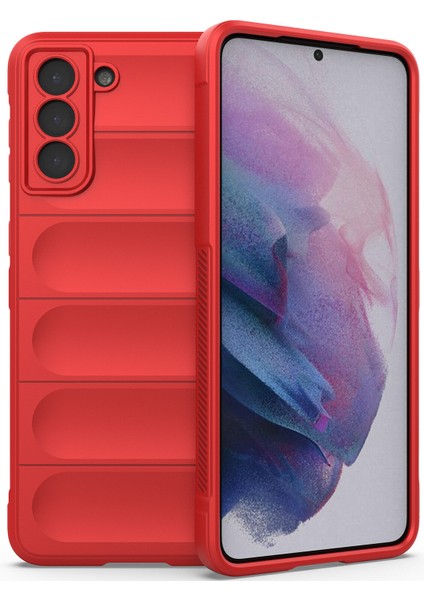 Galaxy S21 Plus 5G İçin Kaymaz Silikon Telefon Kılıfı - Kırmızı (Yurt Dışından) fiyatları