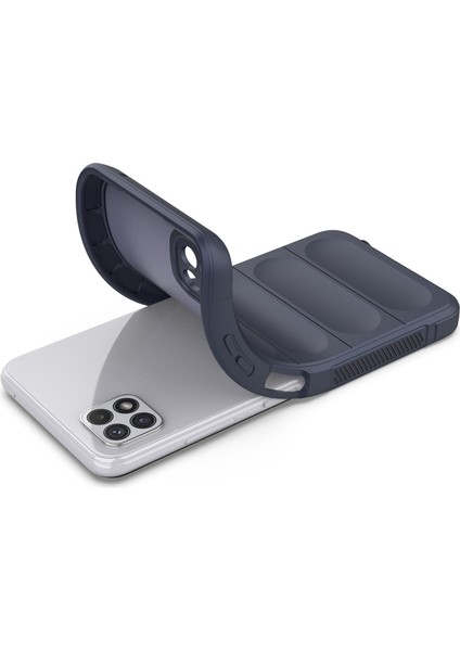 Galaxy A22 5G İçin Kaymaz Silikon Telefon Kılıfı - Lacivert (Yurt Dışından) fiyatları