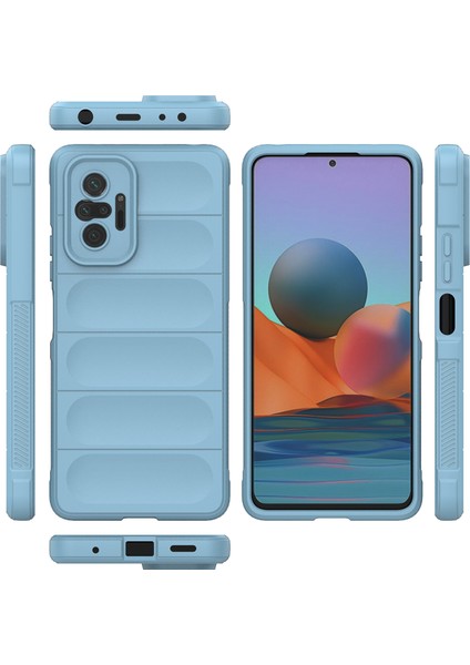 Redmi Note 10 Pro / 10 Pro Max İçin Kaymaz Silikon Telefon Kılıfı - Mavi (Yurt Dışından) fiyatları