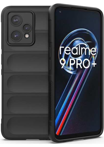 Realme 9 Pro+ İçin Kaymaz Silikon Telefon Kılıfı - Siyah (Yurt Dışından) fiyatları