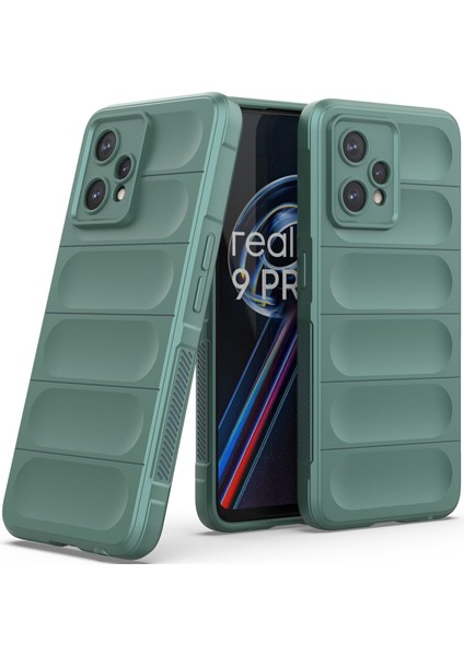 Realme 9 Pro+ İçin Kaymaz Silikon Telefon Kılıfı - Yeşil (Yurt Dışından)