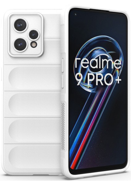 Realme 9 Pro+ İçin Kaymaz Silikon Telefon Kılıfı - Beyaz (Yurt Dışından)
