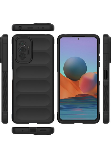 Redmi Note 10 Pro / 10 Pro Max İçin Kaymaz Silikon Telefon Kılıfı - Siyah (Yurt Dışından) fiyatları