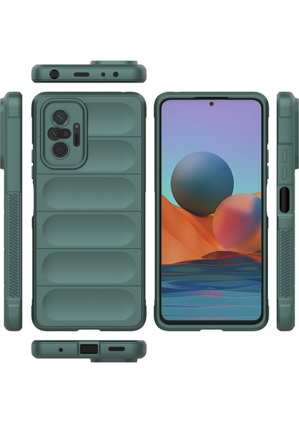 Redmi Note 10 Pro / 10 Pro Max İçin Kaymaz Silikon Telefon Kılıfı - Yeşil (Yurt Dışından) fiyatları