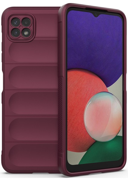 Galaxy A22 5G İçin Kaymaz Silikon Telefon Kılıfı - Koyu Kırmızı (Yurt Dışından) fiyatları