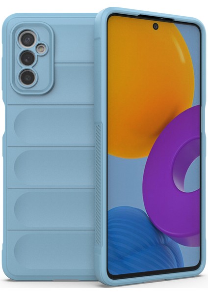Galaxy M52 5G İçin Kaymaz Silikon Telefon Kılıfı - Mavi (Yurt Dışından) fiyatları
