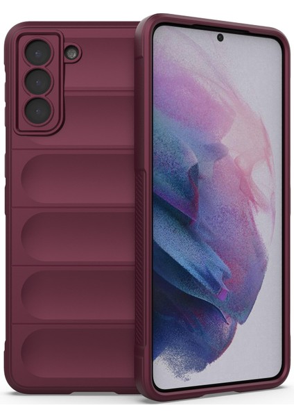 Galaxy S21 Plus 5G İçin Kaymaz Silikon Telefon Kılıfı - Koyu Kırmızı (Yurt Dışından) fiyatları