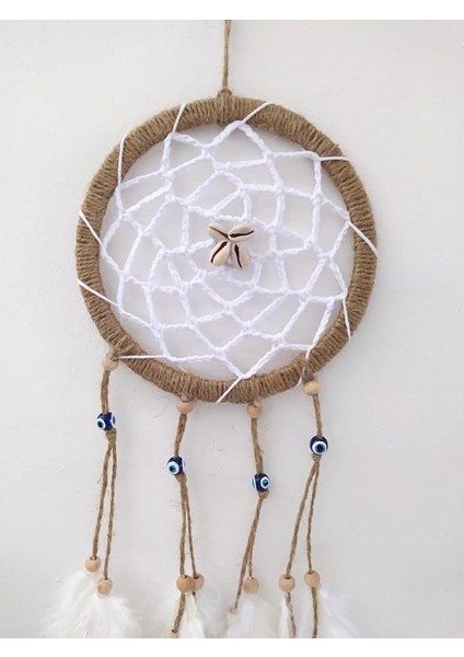 Hdmarketim Nazar Boncuklu Düş Kapanı Dreamcatcher Kuş Tüyü Duvar Süsü fiyatları