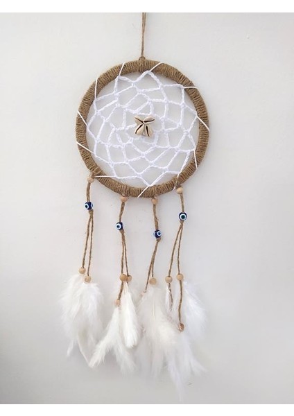Hdmarketim Nazar Boncuklu Düş Kapanı Dreamcatcher Kuş Tüyü Duvar Süsü modelleri