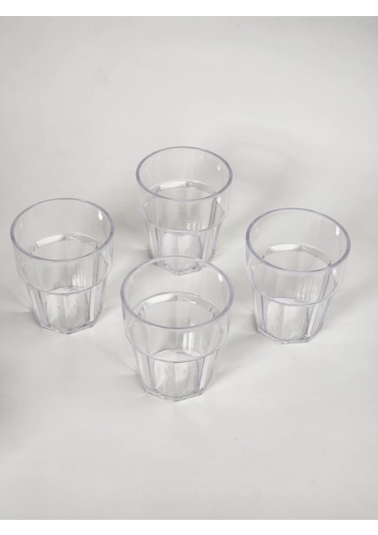 Opportia Rubikap Casablanca Kırılmaz Bardak (Polikarbonat) 250ML 4lü Set