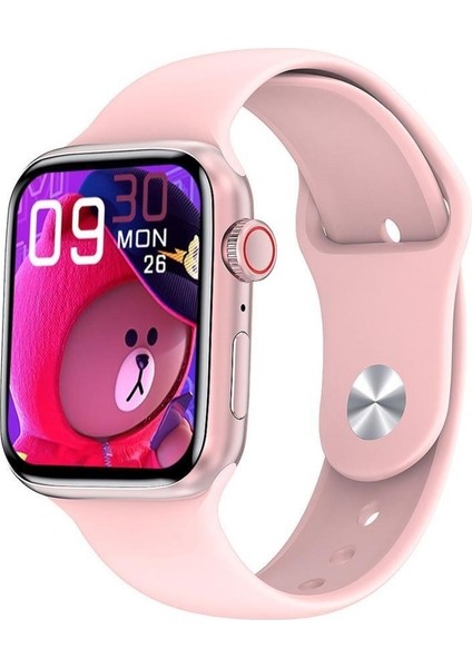 Watch 7 Pro Plus SW17 2023 Yeni Akıllı Suya Dayanıklı Bluetooth Çağrı Pembe