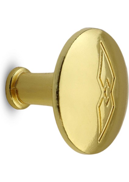 Big Baklavalı Düğme Çekmece Dolap Kapak Kulpu Kulbu Gold Metal Kulp