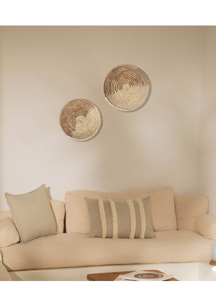 Meander Natural Bambu Afrikan El Yapımı Duvar Tabağı Dekoru 45cmx9cm 8810 indirimleri