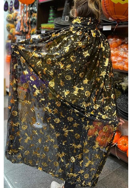 Halloween Cadılar Bayramı Pelerin Yetişkin Gold