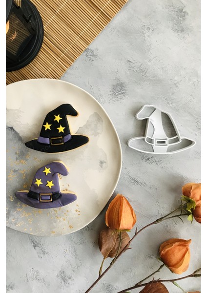 Şapka Cadılar Bayramı Kurabiye Kalıbı / Seramik / Oyun - Beyaz modelleri