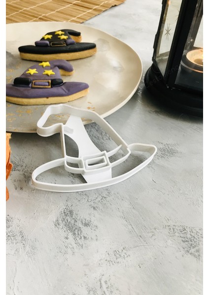 Şapka Cadılar Bayramı Kurabiye Kalıbı / Seramik / Oyun - Beyaz fırsatları