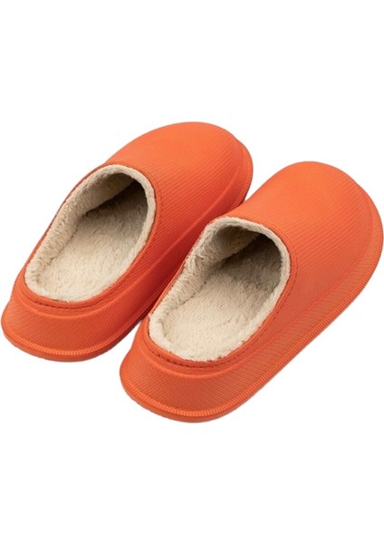 Turuncu Mat Faylon Taban Içi Kürklü Ev Terliği fırsatları