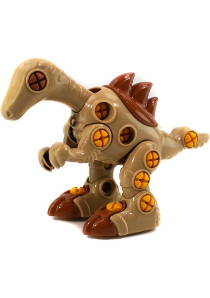 Eğitici Oyuncak Dinozor Sök Tak Kahverengi