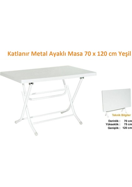 Metal Ayaklı Masa Katlanır 70X120 Bahçe Balkon ve Teras Masası fiyatları