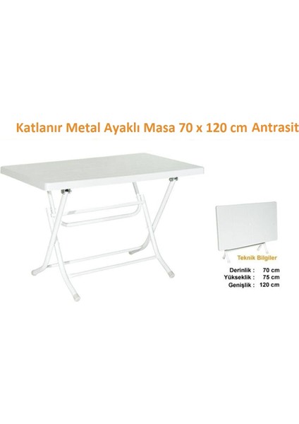 Metal Ayaklı Masa Katlanır 70X120 Bahçe Balkon ve Teras Masası fiyatları