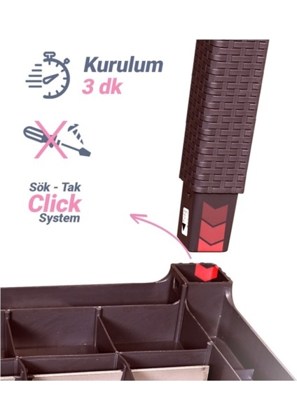 Rattan Masa 80X140 Camsız Bahçe Balkon Teras Masası modelleri