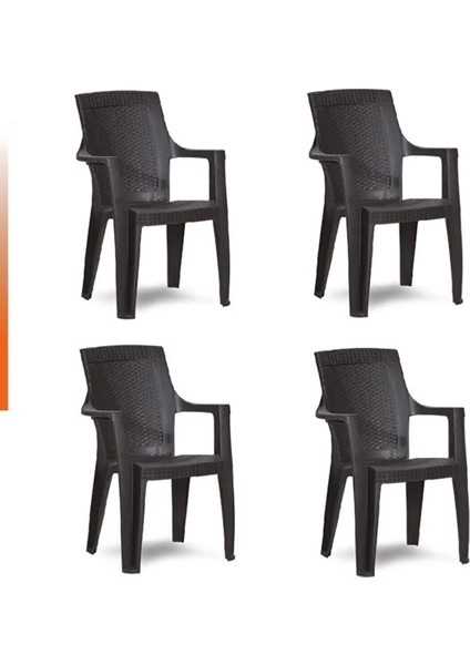 Rattan Masa Takımı 90X90 Camsız Masa 4 Kişilik Sandalye Seti Bahçe Balkon Teras Takımı