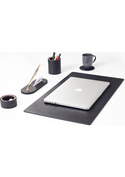 Polo Plus Deri Masaüstü Seti Siyah 5 Parça Ahşap Detaylı fırsatları