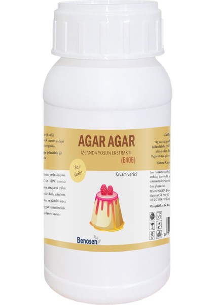 Agar Agar (E406) Izlanda Yosunu Ekstraktı | 175 Gr.