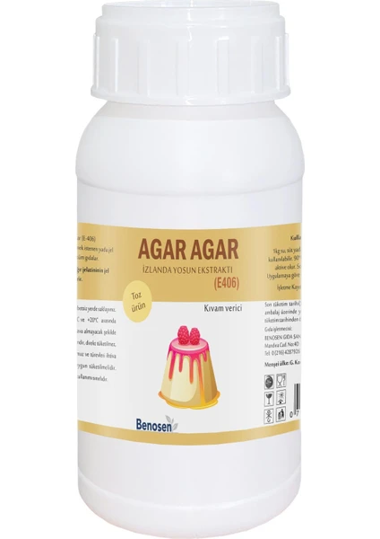 Agar Agar (E406) Izlanda Yosunu Ekstraktı | 175 Gr.