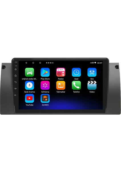 Bmw E39 Android 12 Kablosuz Carplay Navigasyon Multimedya Ekran Teyp - MY-0609W-BMW E39