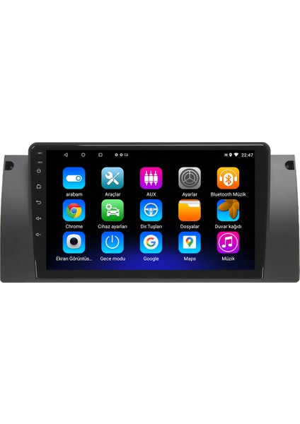 Bmw E39 Android 12 Kablosuz Carplay Navigasyon Multimedya Ekran Teyp - MY-0609W-BMW E39