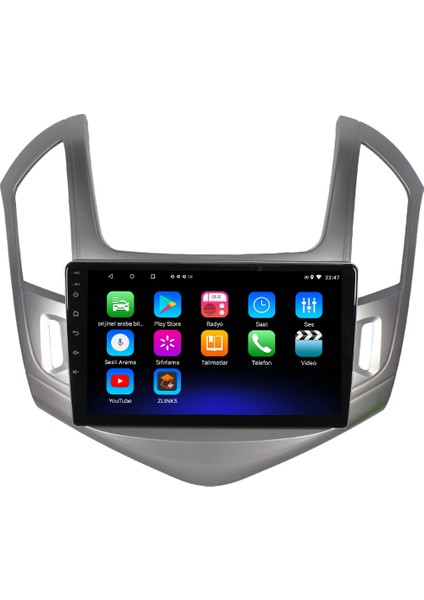 Chevrolet Cruze Android 12 Kablosuz Carplay Navigasyon Multimedya Ekran Teyp - MY-0609W-CHEVROLET CRUZE