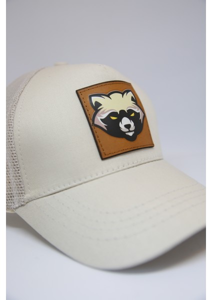 Leather Racoon Unisex Rakun Figürlü Şapka