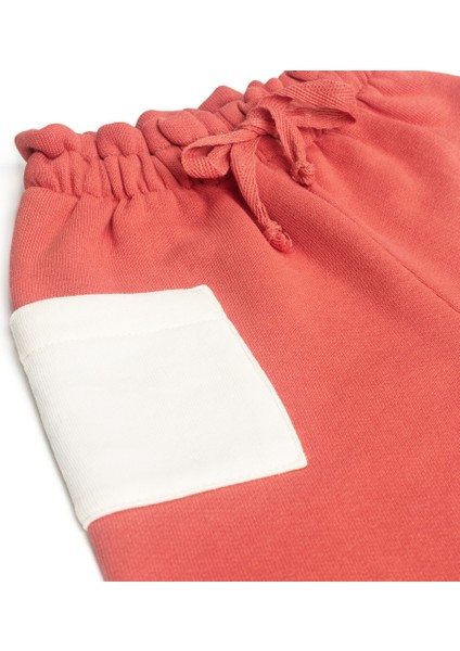 Bebek Kalın Pamuklu Jogger Pantolon - Mercan - 3-6 Ay modelleri