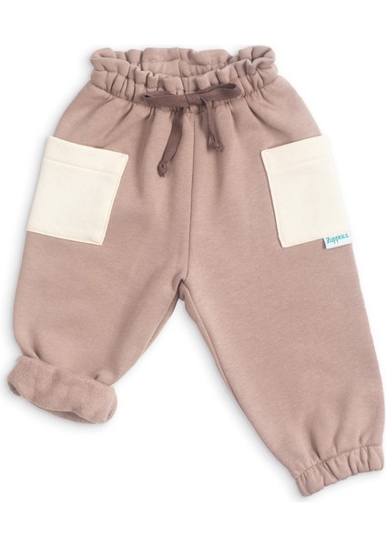 Bebek Kalın Pamuklu Jogger Pantolon - Kum Beji - 3-6 Ay fiyatları