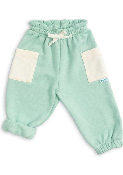 Bebek Kalın Pamuklu Jogger Pantolon - Mint - 6-9 Ay fiyatları