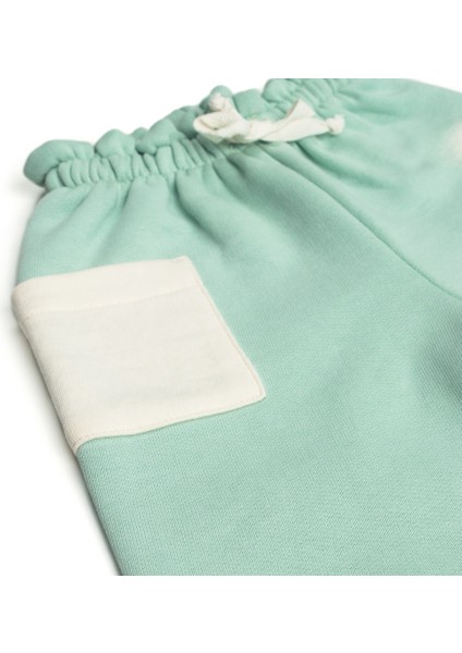 Bebek Kalın Pamuklu Jogger Pantolon - Mint - 6-9 Ay modelleri