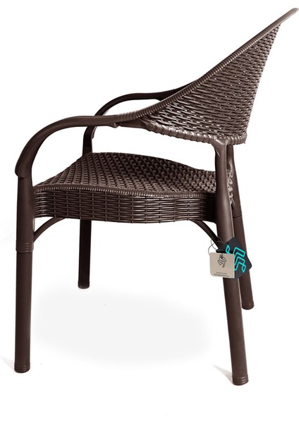 Rattan Masa Takımı 90X150 Camlı Masa 6 Kişilik Sandalye Seti Bahçe Balkon Teras Takımı
