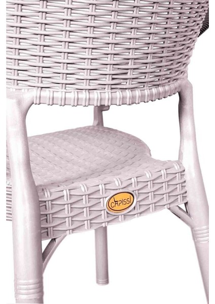 Rattan Masa Takımı 80X140 Camlı Masa 6 Kişilik Sandalye Seti Bahçe Balkon Teras Takımı