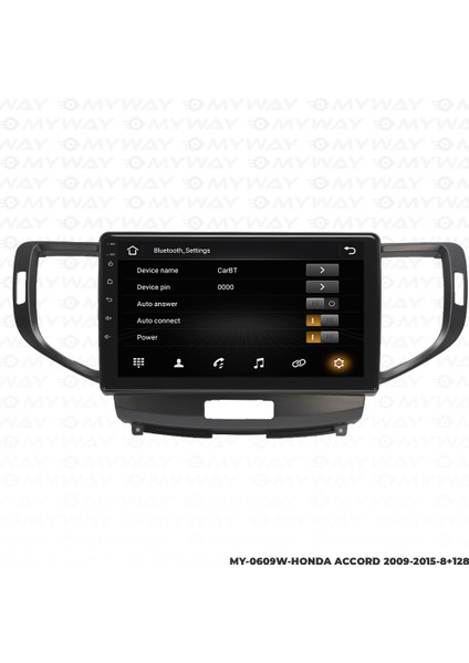 Honda Accord Android Carplay Multimedya Navigasyon Ekran Teyp 8GB+128GB