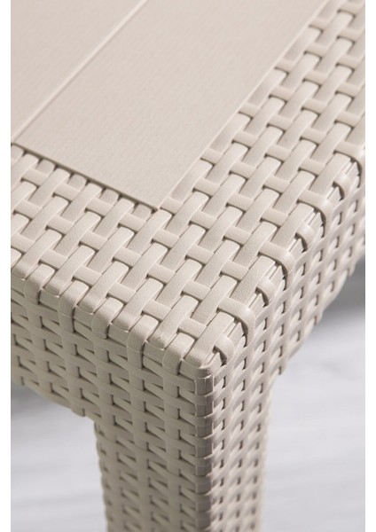 Rattan Masa Takımı 80X140 Camız Masa 6 Kişilik Sandalye Seti Bahçe Balkon Teras Takımı fiyatları