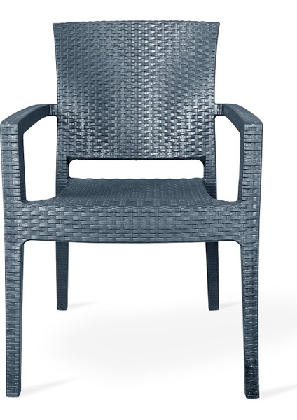 Rattan Masa Takımı 90X150 Camsız Masa 6 Kişilik Sandalye Seti Bahçe Balkon Teras Masa Takımı