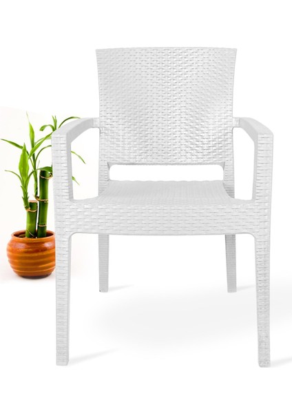 Rattan Masa Takımı 90x150 Camlı Masa 6 Kişilik Sandalye Seti Bahçe Balkon Teras Takımı